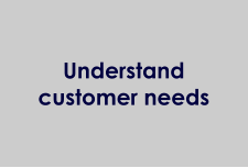 Understand customer needs