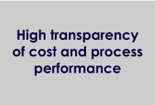 High transparency of cost and process performance